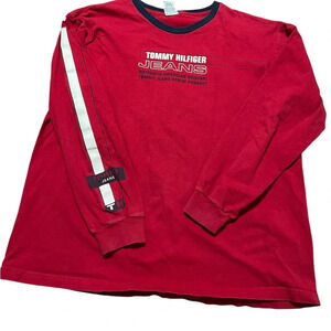Vintage 90s 2000s Tommy Jeans Hilfiger long sleeve size XL front and back y2k